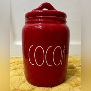 Rae Dunn Red Cocoa Canister